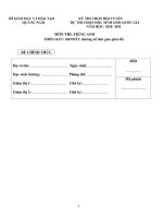 KỲ THI CHỌN ĐỘI TUYỂN DỰ THI CHỌN HỌC SINH GIỎI QUỐC GIA NĂM HỌC: 2010- 2011 potx