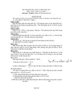 ĐỀ THI KIỂM TRA CHẤT LƯỢNG HỌC KỲ I Môn : Vật lý – khối 12 potx
