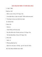 Giáo án lớp 5 môn Mỹ Thuật: XEM TRANH THIẾU NỮ BÊN HOA HUỆ doc