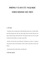 PHÒNG VÀ SƠ CỨU NGỘ ĐỘC STRYCHNINE/ MÃ TIỀN docx