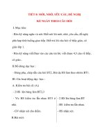 Giáo án lớp 2 môn Tập Làm Văn: TIẾT 8: MỜI, NHỜ, YÊU CẦU, ĐỀ NGHỊ pdf