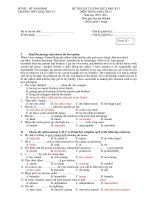 ĐỀ THI CHẤT LƯỢNG GIỮA HỌC KỲ I MÔN TIẾNG ANH LỚP 12 - Code 113 pot