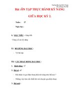 Giáo án môn đạo đức lớp 4 :Tên bài dạy : Bài :ÔN TẬP THỰC HÀNH KỸ NĂNG GIỮA HỌC KỲ 2. pps