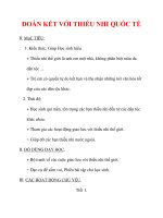 Giáo án môn đạo đức lớp 4 :Tên bài dạy : ĐOÀN KẾT VỚI THIẾU NHI QUỐC TẾ pps