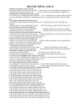 BÀI TẬP TIẾNG ANH 12 doc
