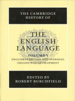The Cambridge History of the English Language Volume 5 Part 1 ppsx