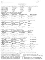 ENGLISH TEST No 1 pptx