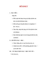 Giáo án môn Toán lớp 2:Tên bài dạy : ĐÊXIMET docx