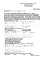 KIỂM TRA HỌC KỲ I năm học 2010-2011 MÔN: TIẾNG ANH 12 pdf