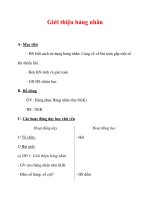 Giáo án môn Toán lớp 3 :Tên bài dạy : Giới thiệu bảng nhân docx