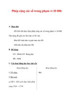 Giáo án môn Toán lớp 3 :Tên bài dạy : Phép cộng các số trong phạm vi 10 000. pps