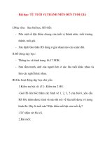 Giáo án lớp 5 môn Khoa Học: Bài dạy: TỪ TUỔI VỊ THÀNH NIÊN ĐẾN TUỔI GIÀ pptx