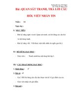 Giáo án môn tập làm văn lớp 3:Tên bài dạy :Bài :QUAN SÁT TRANH, TRẢ LỜI CÂU HỎI. VIẾT NHẮN TIN docx