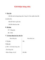 Giáo án môn Toán lớp 3 :Tên bài dạy : Giới thiệu bảng chia. pps