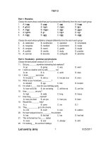 KIỂM TRA ANH VĂN - TEST 21 pptx