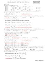 KIỂM TRA HỌC KỲ I MÔN VẬT LÝ 12 NÂNG CAO ppt