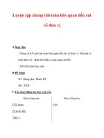 Giáo án môn Toán lớp 3 :Tên bài dạy : Luyện tập chung bài toán liên quan đến rút về đơn vị pot