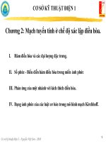 CHƯƠNG 2: MẠCH TUYẾN TÍNH Ở CHẾ ĐỘ XÁC LẬP ĐIỀU HÒA MÔN CƠ SỞ KỸ THUẬT ĐIỆN 1