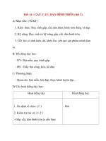 Giáo án lớp 2 môn Thủ Công: Tiết 14 : GẤP, CẮT, DÁN HÌNH TRÒN (tiết 2) pdf