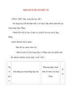 Giáo án lớp 5 môn Địa Lý: MỘT SỐ NƯỚC Ở CHÂU ÂU potx