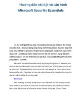 Hướng dẫn cài đặt và cấu hình Microsoft Security Essentials pptx