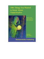 1001 Things You Wanted To Know About Visual FoxPro phần 1 ppsx