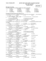ĐỀ ÔN THI TUYỂN SINH CAO ĐẲNG ĐẠI HỌC Môn: Tiếng Anh - Đề số 03-S1 ppt