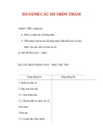 Giáo án môn Toán lớp 2:Tên bài dạy :SO SÁNH CÁC SỐ TRÒN TRĂM potx