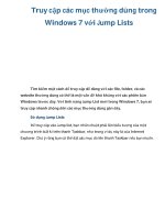 Truy cập các mục thường dùng trong Windows 7 với Jump Lists docx