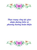 Thực trạng công tác giao nhận đường biển và phương hướng hoàn thiện pot