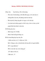 Giáo án lớp 5 môn Khoa Học: Bài dạy: PHÒNG TRÁNH BỊ XÂM HẠII pptx