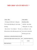 Giáo án môn thể dục lớp 3:Tên bài dạy : TRÒ CHƠI “LÒ CÒ TIẾP SỨC “ pps