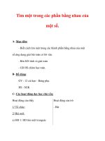 Giáo án môn Toán lớp 3 :Tên bài dạy : Tìm một trong các phần bằng nhau của một số. potx