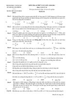 KIỂM TRA 45 PHÚT LẦN 2 KÌ I- 2010-2011 Môn: VẬT LÝ 12 - Mã đề 161 ppt