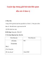 Giáo án môn Toán lớp 3 : Tên bài dạy : Luyện tập chung giải bài toán liên quan đến rút về đơn vị pptx