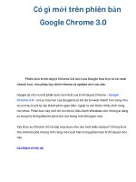 Có gì mới trên phiên bản Google Chrome 3.0 pot