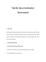 Ngộ độc cấp acetaminophen (Paracetamol) pptx