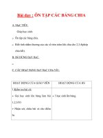 Giáo án môn Toán lớp 3 Tên bài dạy : ÔN TẬP CÁC BẢNG CHIA docx