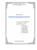 : PHÂN TÍCH MÔI TRƯỜNG KINH DOANH CỦA CÔNG TY THÉP NAM ĐÔ GIAI ĐOẠN 2013  2015