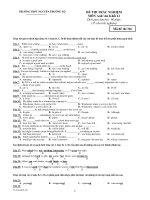 ĐỀ THI TRẮC NGHIỆM MÔN Anh văn Khối 12 - Mã đề thi 316 pps