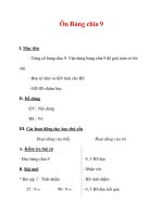 Giáo án môn Toán lớp 3 :Tên bài dạy : Ôn Bảng chia 9 ppt