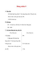 Giáo án môn Toán lớp 3 :Tên bài dạy : Bảng nhân 9 doc