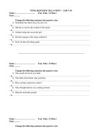 TỔNG HỢP KIỂM TRA 15 PHÚT – ANH VĂN ppt