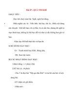 Giáo án lớp 2 môn Tập Đọc: Bài 47 : QUẢ TIM KHỈ docx