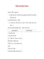 Giáo án môn Toán lớp 2:Tên bài dạy :TÌM SỐ BỊ CHIA pps