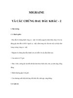 MIGRAINE VÀ CÁC CHỨNG ĐAU ĐẦU KHÁC - 2 ppsx