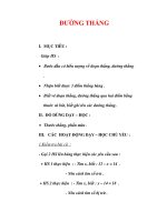 Giáo án môn Toán lớp 2:Tên bài dạy : ĐƯỜNG THẲNG doc