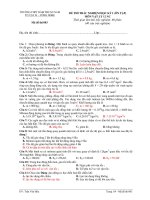 ĐỀ THI TRẮC NGHIỆM HỌC KỲ I (ÔN TẬP) MÔN VẬT LÝ 12 NC Mã đề thi 003 doc