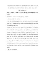 Thủ đoạn trong hạn ngạch và các chỉ tiêu đối với hàng thủy sản việt nam tại Mỹ docx