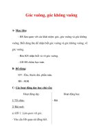 Giáo án môn Toán lớp 3 :Tên bài dạy : Góc vuông, góc không vuông potx